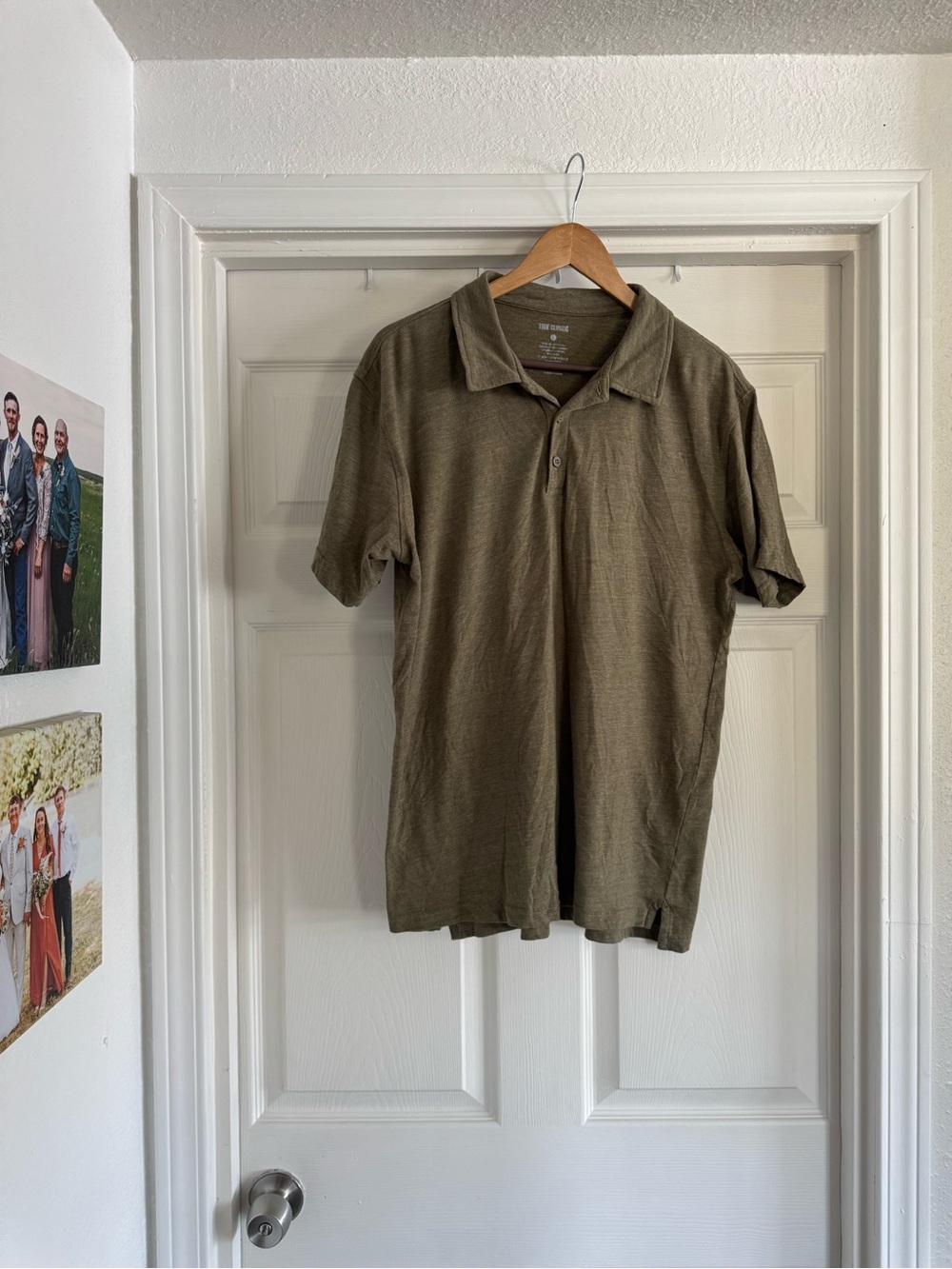 Tan Polo Shirt, Size Large